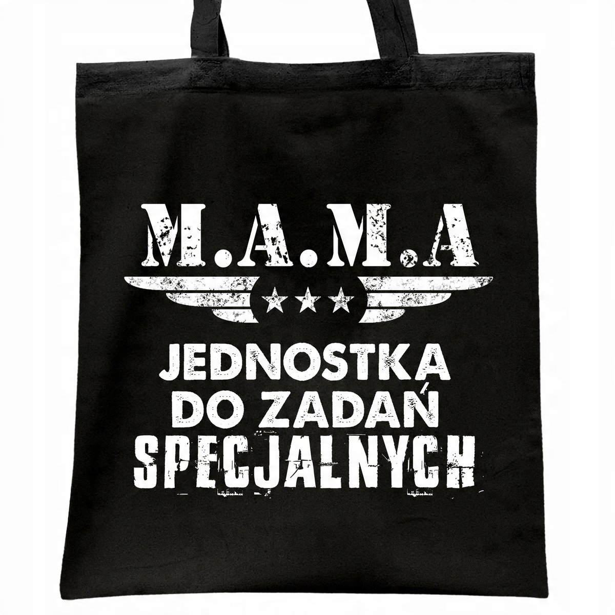 Torba bawełniana czarna na zakupy Dzień Matki Dla Mamy Prezent