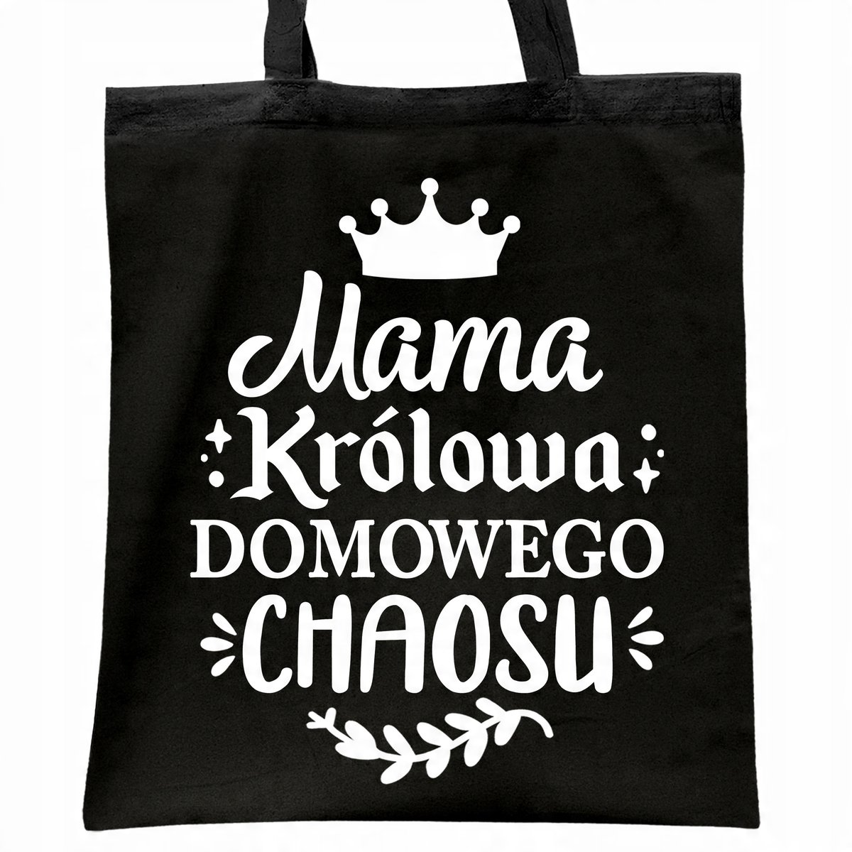 Torba bawełniana czarna na zakupy Dzień Matki Dla Mamy Prezent