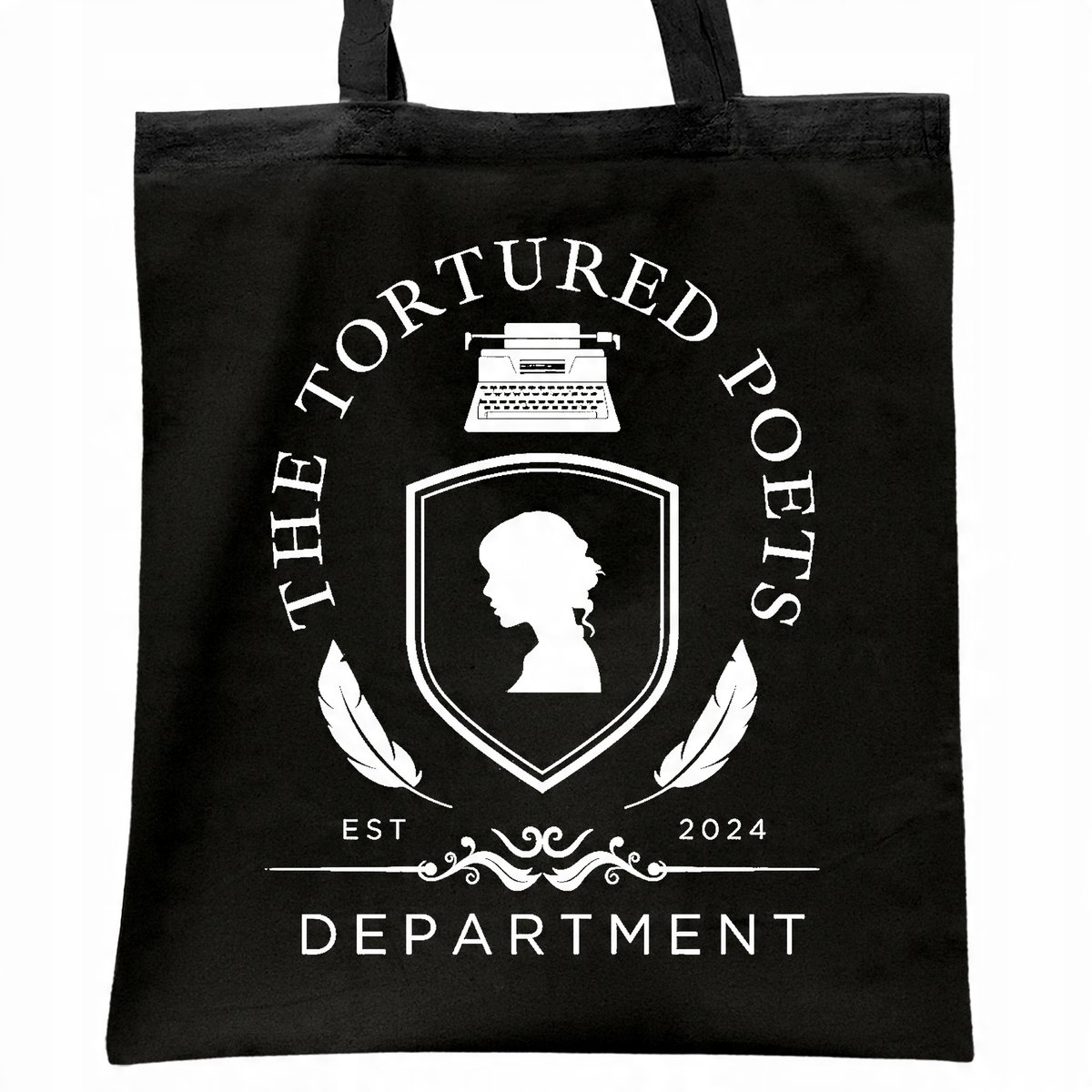 Torba bawełniana czarna na zakupy Taylor Swift The Tortured Poets