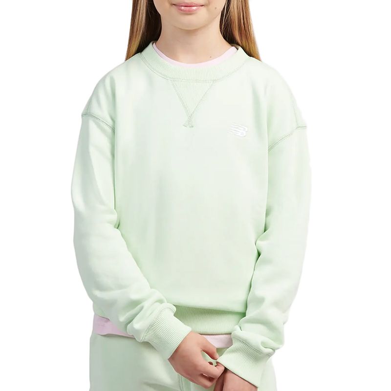 Bluza dziecięca New Balance LAKG0055MEW - miętowa