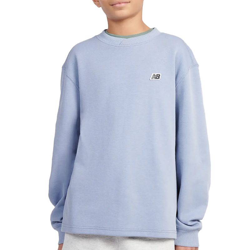 Bluza dziecięca New Balance LAKB0193DUS - niebieska