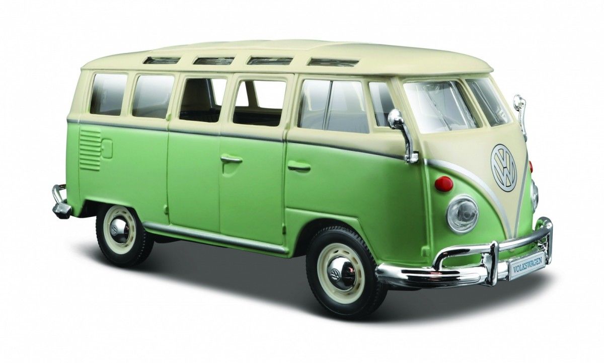 Model 124 Volkswagen Van Samba beżowo-zielony - model lub pojazd
