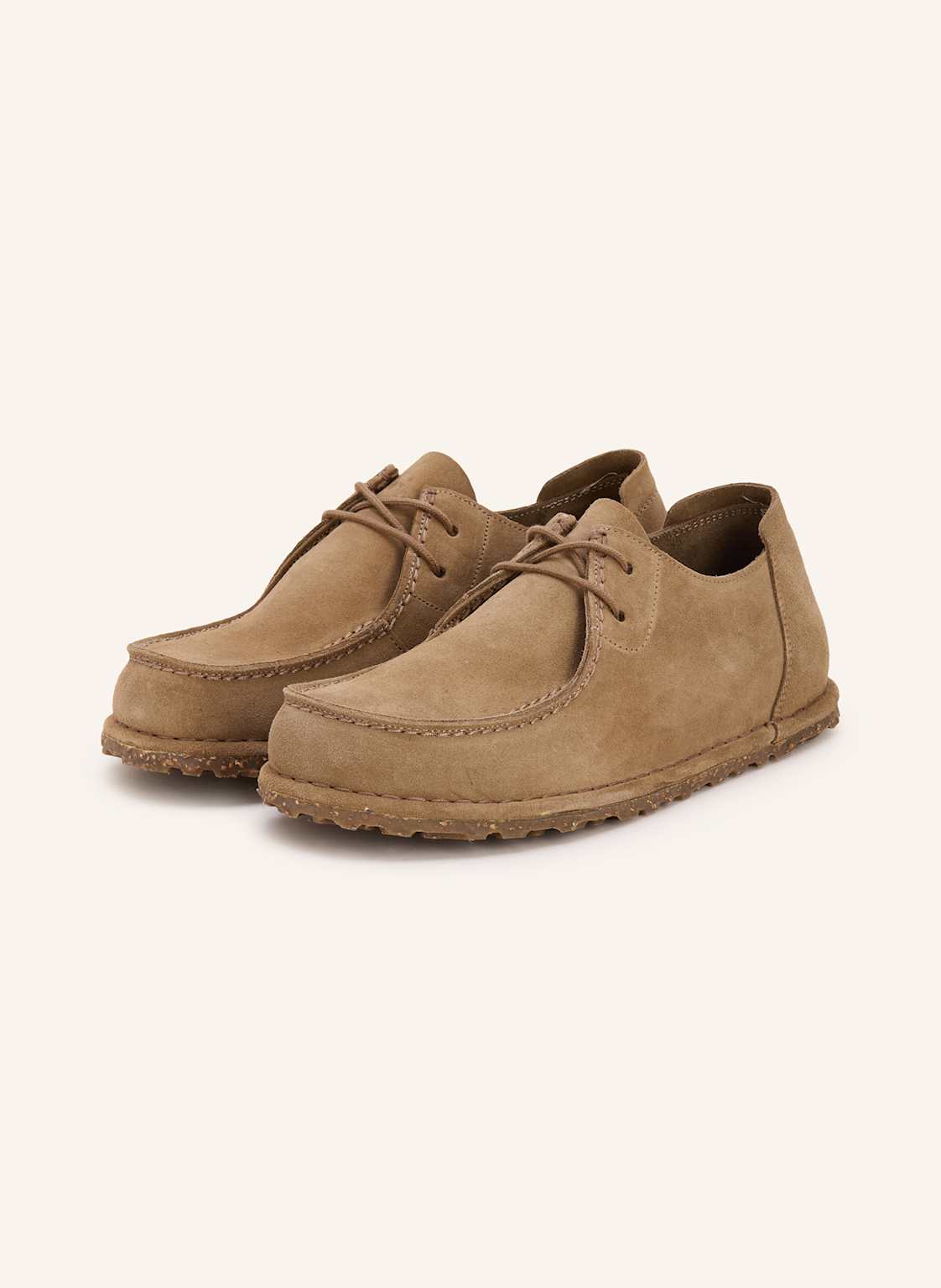 Birkenstock Botki Zamszowe Utti Lace beige