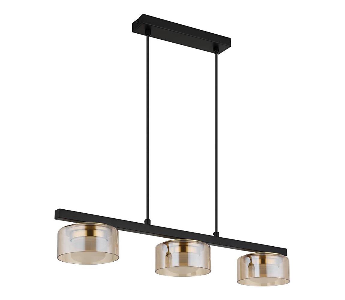 Globo 16055-3HG - LED Żyrandol na lince HIGGINS 3xGX53/6W/230V dymny/brązowy