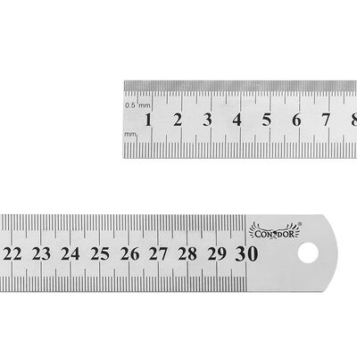 Drel Przymiar liniowy stal nierdzewna 300 mm