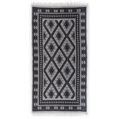 Dywan Kilim 70 x 140 cm ramka antracytowy