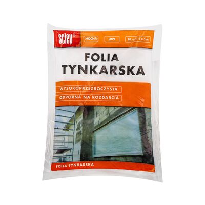 Scley Folia tynkarska LDPE Strong 4 x 5 m 0,04 mm