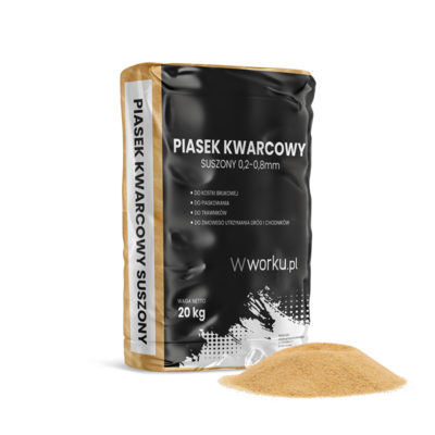 Piasek kwarcowy suszony 0,2-0,8 mm 20 kg