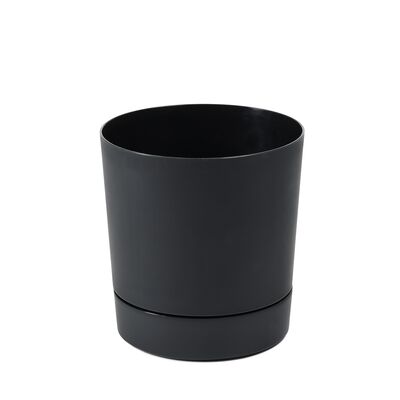 Donica z podstawką AURA 13,1 x 12,5 cm czarny