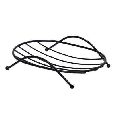 Mydelniczka owalna Malva 12 x 9 x 3 cm metalowa druty czarny