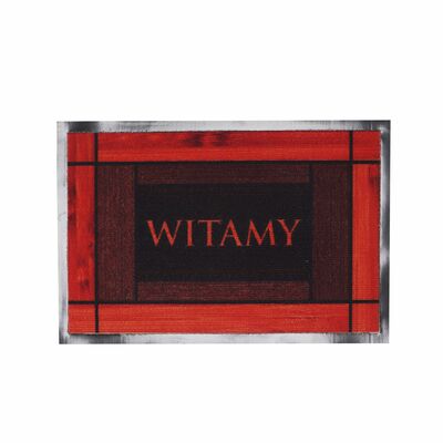 Wycieraczka modern Witamy 38 x 58 cm czerwony