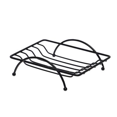 Mydelniczka prosta Malva 11 x 8 x 3 cm metalowa druty czarny