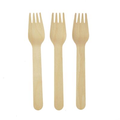 Widelec drewniany 8 sztuk