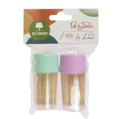 Zestaw wykałaczki baryłka 2 x 140 sztuk