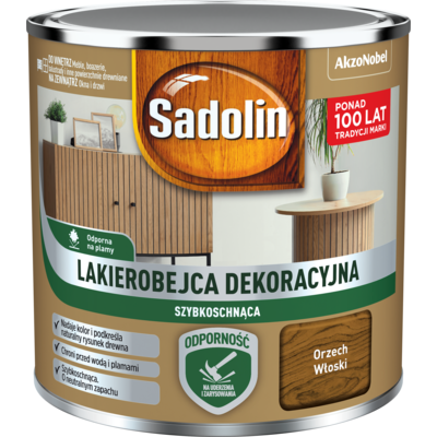 Sadolin Lakierobejca Dekoracyjna szybkoschnąca orzech włoski 0,2 l