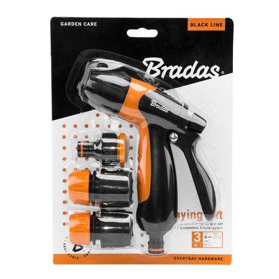 Bradas Pistolet regulowany z armaturą BLACK LINE