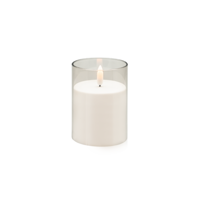 Świeca LED w plastikowej tubie 10 x 7 cm ciepły biały CORTINA