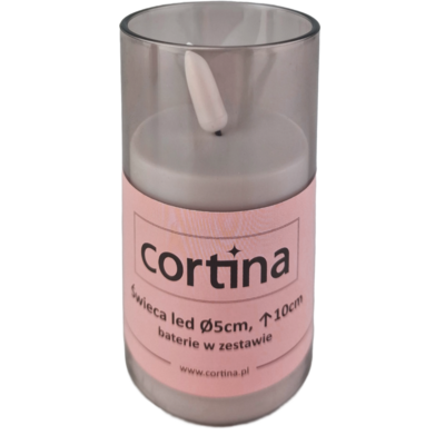 Świeca LED w plastikowej tubie 10 x 5 cm CORTINA