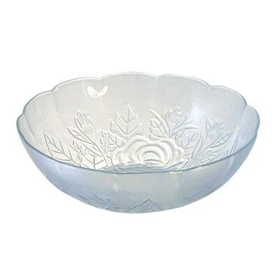 Salaterka Róża szroniona 18 cm transparentny