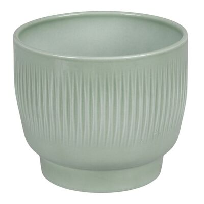 Osłonka ceramiczna 15 cm Szałwia Lazur zielony