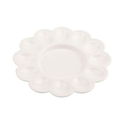 Talerz na jajka 24 cm biały