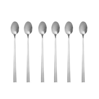 Komplet łyżeczek do latte Como 6 sztuk srebrny
