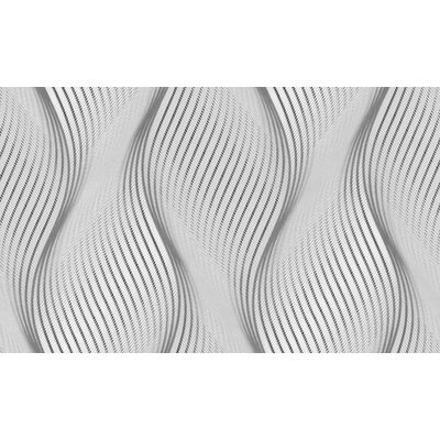 Tapeta winylowa na papierze Bravo fale srebrno-szara