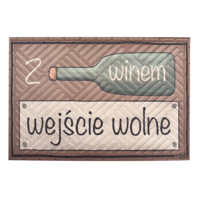 Wycieraczka materiałowa Wino 40 x 60 cm wielokolorowy