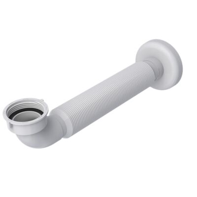 Półsyfon umywalkowy Universal z podejściem kolanowym, nakrętka plastikowa 5/4