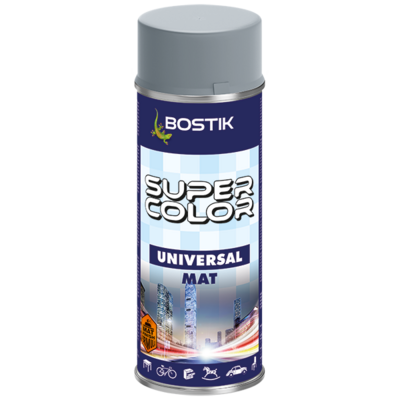 BOSTIK Lakier uniwersalny SUPER COLOR 400 ml szary mat