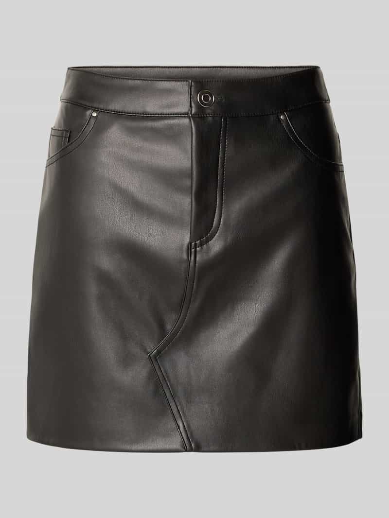 Spódnica mini z imitacji skóry model ‘KATE’