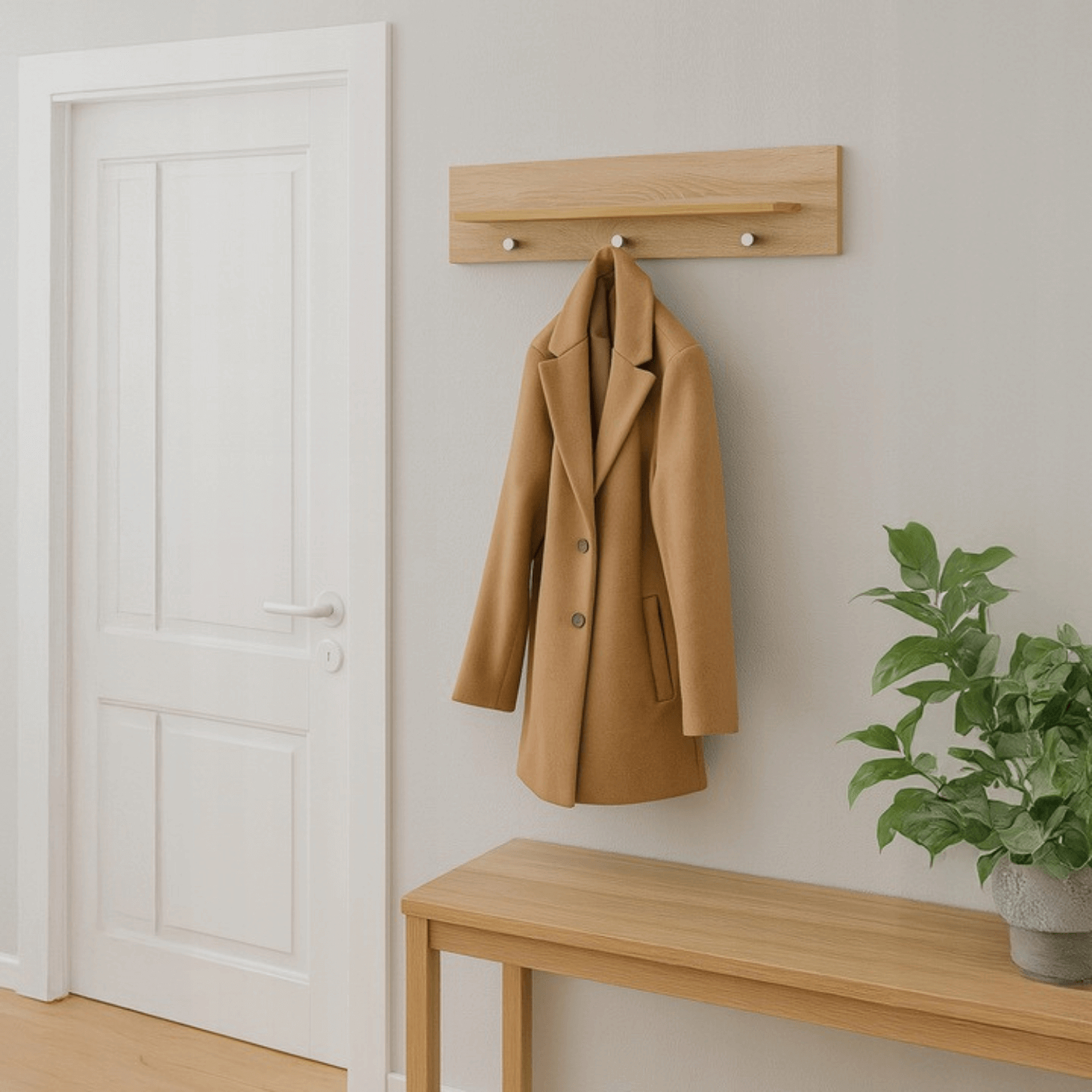 Wieszak do Przedpokoju OLA 75 cm z Półką Dab Sonoma Nowoczesny