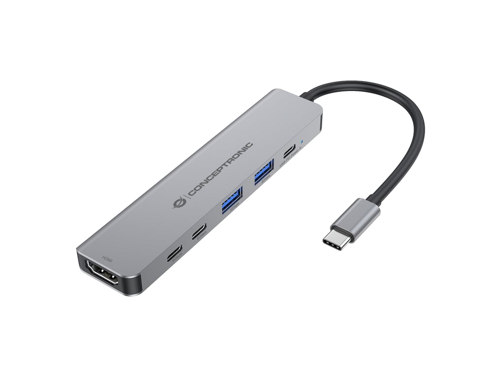 Conceptronic DONN33G stacja dokująca Przewodowa USB 3.2 Gen 1 (3.1 Gen 1) Type-C Srebrny DONN33G
