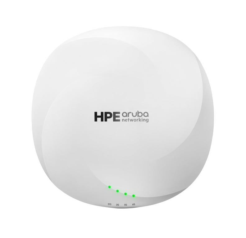 HPE Aruba Networking AP-635 (RW) Tri Radio 2x2 Wi-Fi 6E Internal Antennas 5-pack Campus Access Point 2400 Mbit/s Biały Obsługa PoE S3J35A