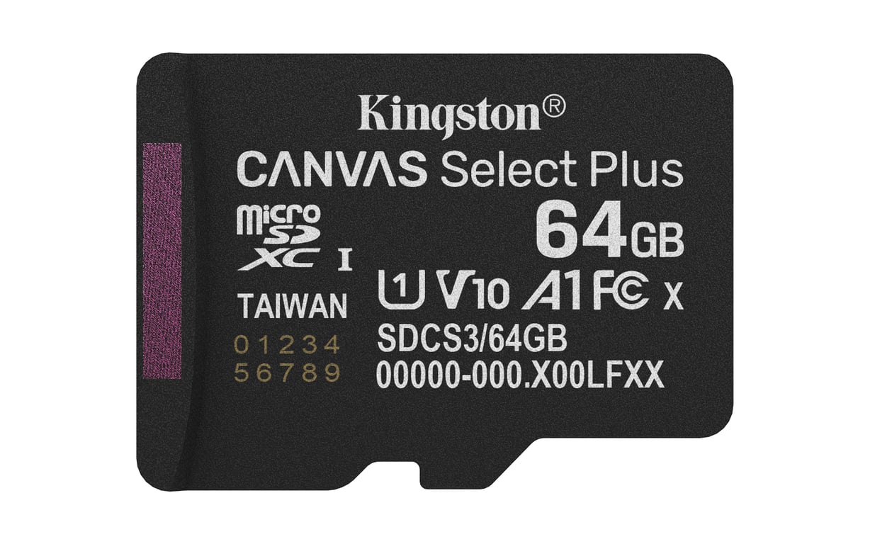 Kingston Technology Canvas Select Plus Gen3 64 GB MicroSDXC UHS-I Klasa 10 SDCS3/64GBSP