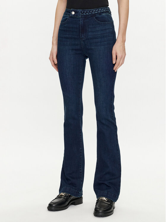 Morgan Jeansy 222-PKELY Granatowy Straight Fit