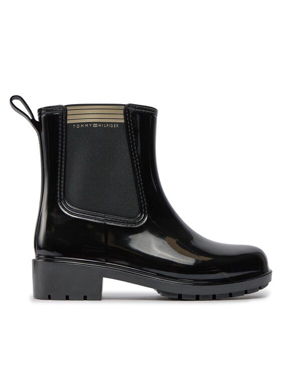 Tommy Hilfiger Kalosze Essential Tommy Rainboot FW0FW07760 Czarny