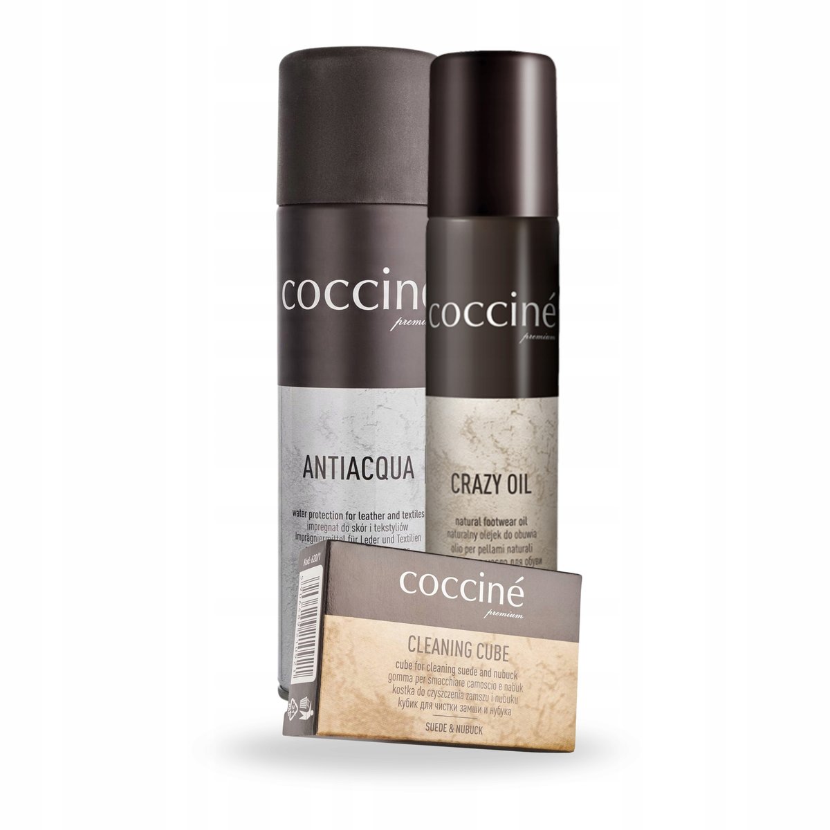 Do Ochrony Butów Impregnat Antiacqua Olejek Gumka Coccine Zestaw 3 w 1