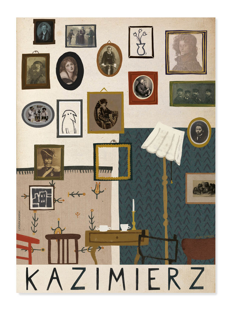 Pocztówka. Kazimierz Kraków Kawiarnia. 105X145 Mm. Sylver Rocket Studio