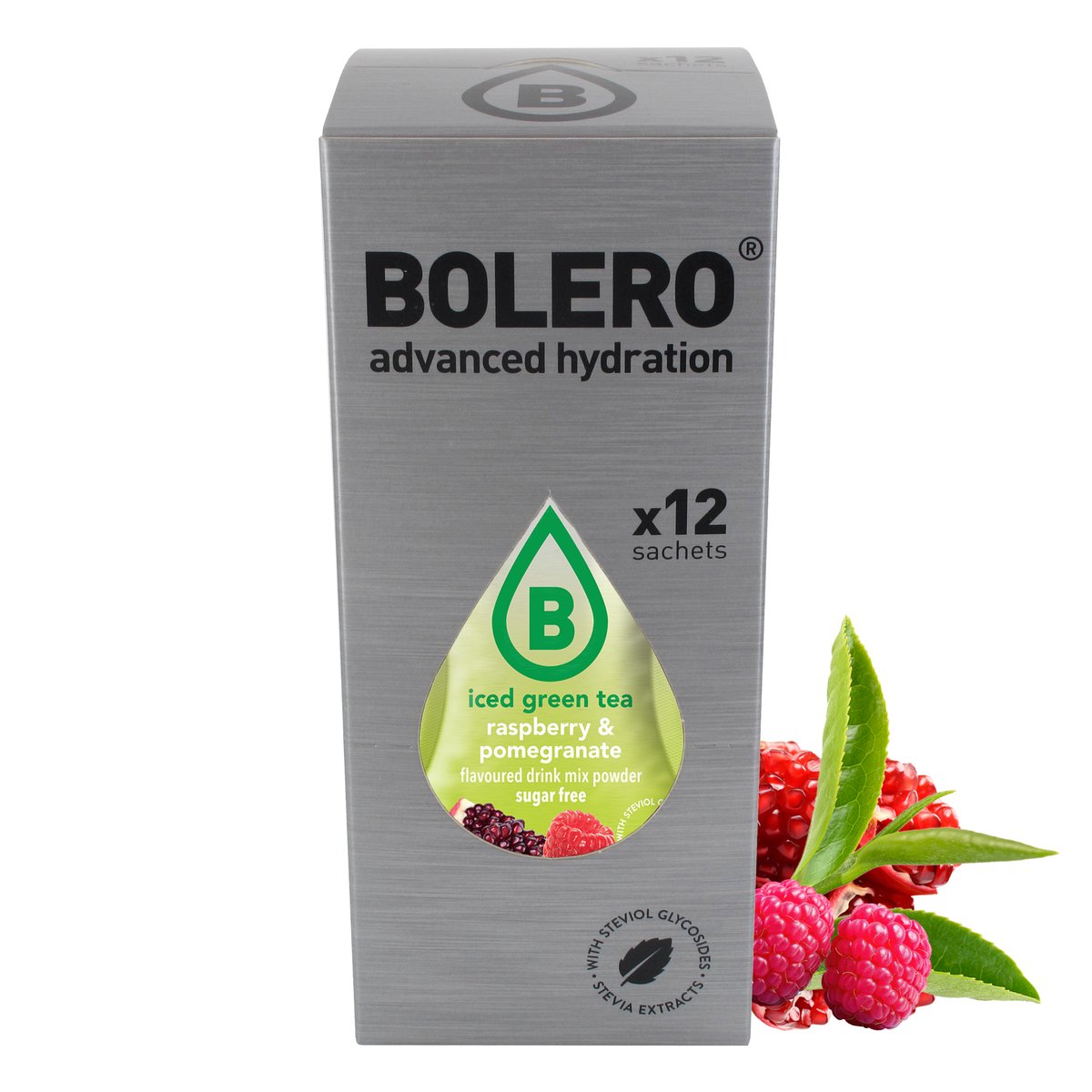 BOLERO BOX CLASSIC ICED GREEN TEA RASPBERRY & POMEGRANATE 8g (12szt.)
