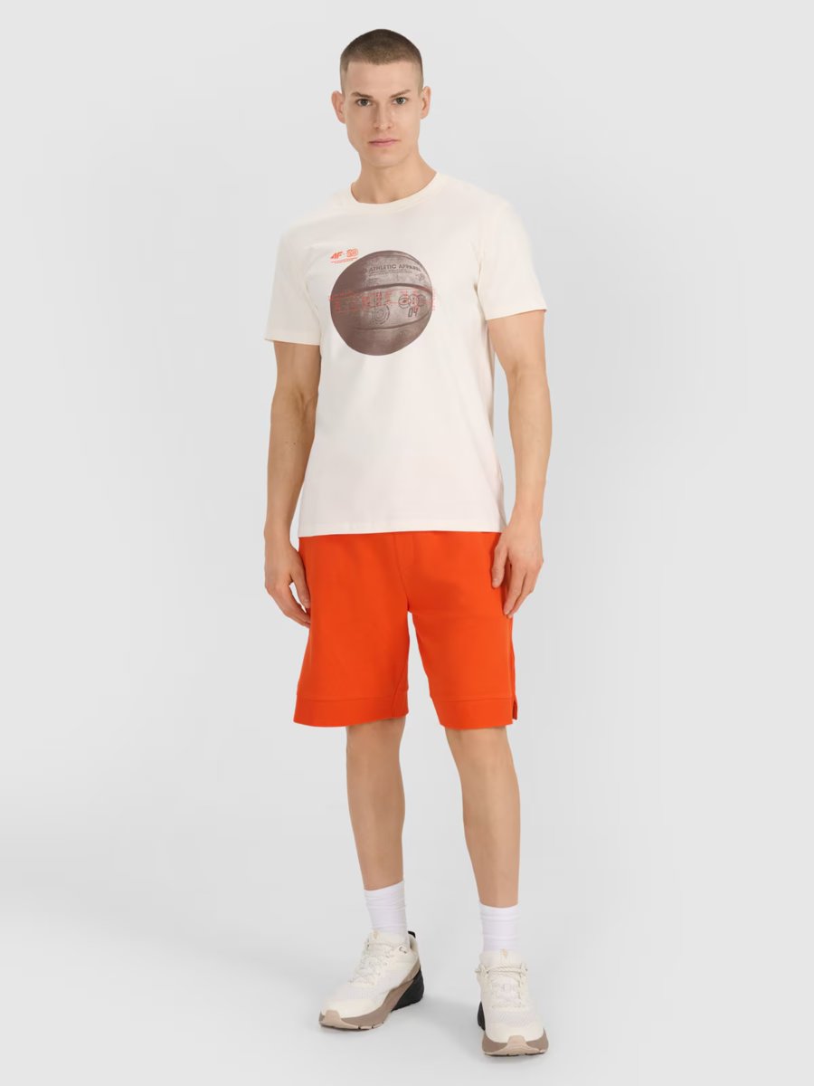 T-Shirt Męski 4F 4Frss25Ttshm3093-11S Biały Roz. Xl