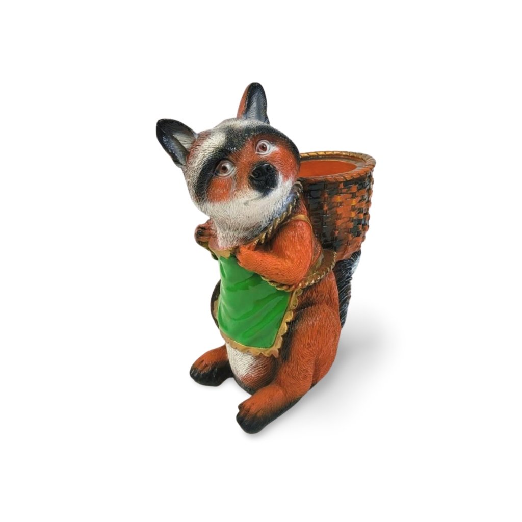 Figura Dekoracja Wiewiórka z Koszykiem Donica