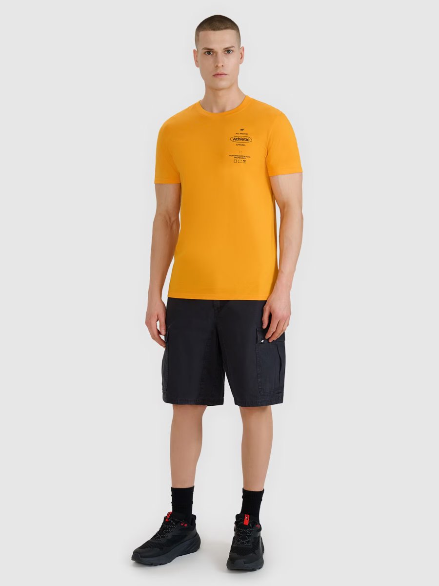 T-shirt męski 4F 4FRSS25TTSHM2688-70S Pomarańczowy Roz. M