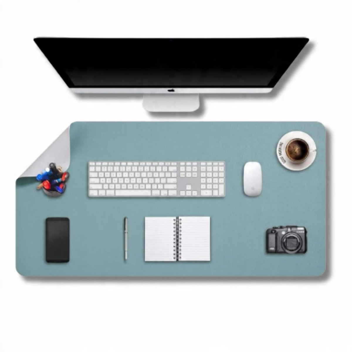 Podkladka Pod Mysz Mata Do Pisania Skora Eco Wodoodporna 120X60Cm Turkus