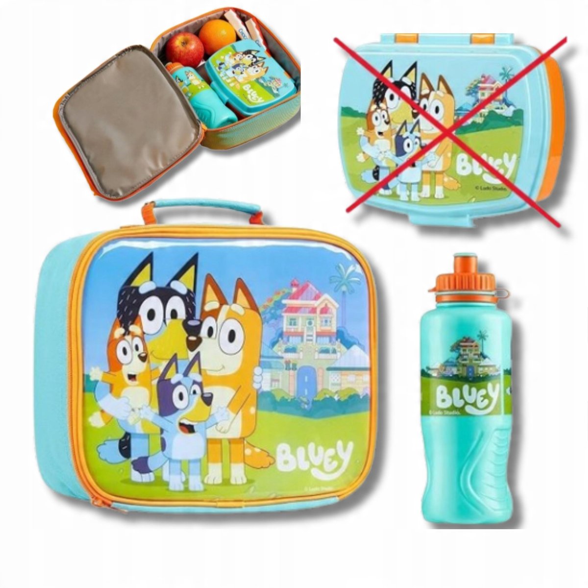 Sniadaniowka Zestaw Lunchowy Izolowana Torba Bidon Dziecko Na Przekaski