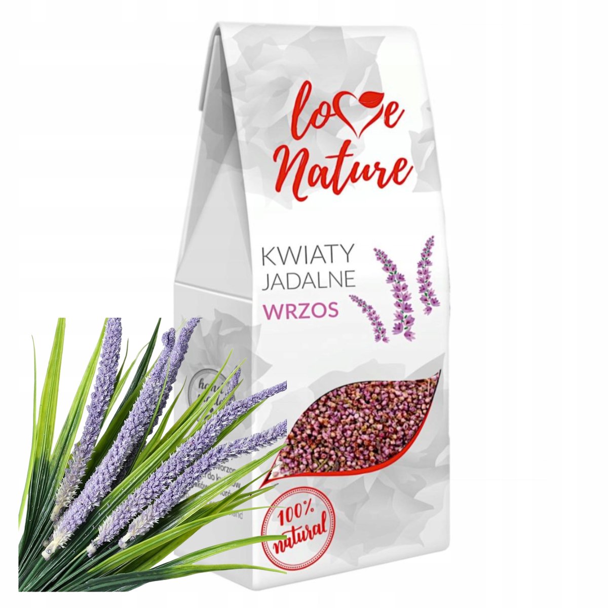 Kwiaty jadalne suszone wrzos dekoracja na tort aromatyczne 20g