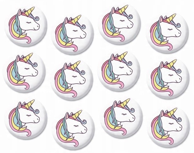 POSYPKA NA TORT beziki OZDOBY NA TORT dekoracje URODZINY jednorożec BEZY