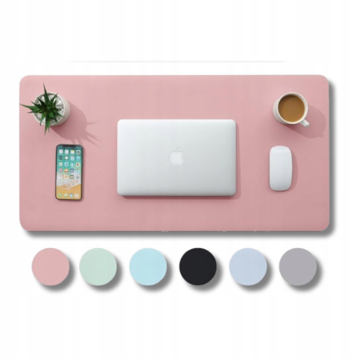 Podkladka Pod Mysz Mata Do Pisania Skorzana Wodoodporna 80X40Cm Jasny Roz