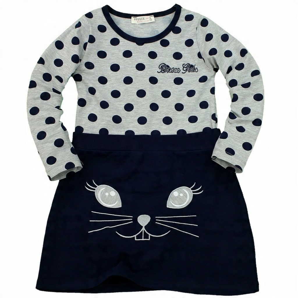 Sukienka W GROSZKI Kotek BAWEŁNA Rękaw 92