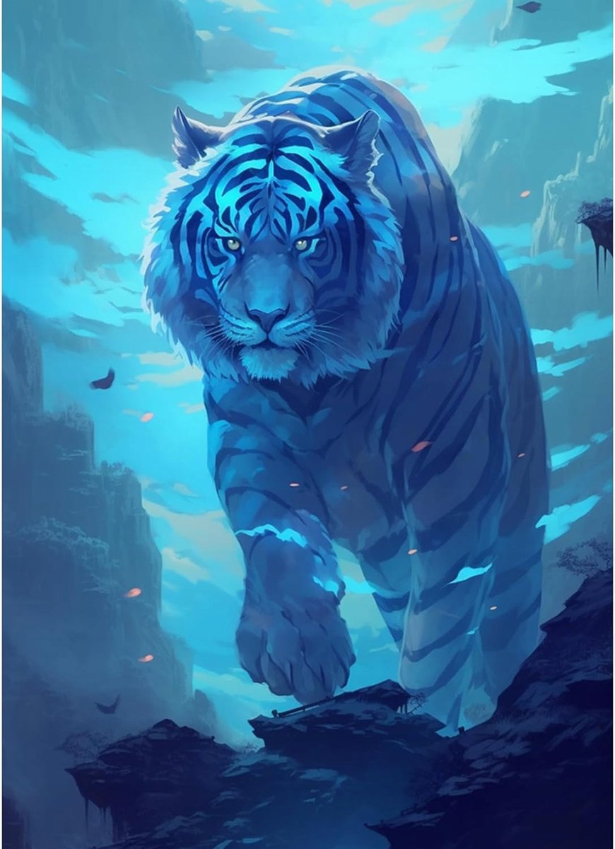 Obraz Wyklejanie Diamentami Haft Diamentami Gotowy Zestaw Do Zabawy Tygrys